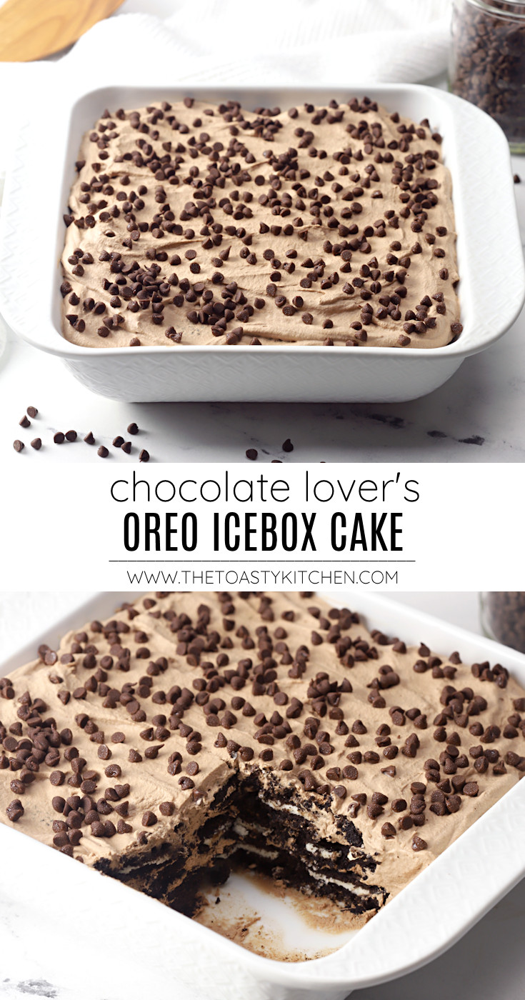 Chocolate lover's oreo icebox cake recipe.