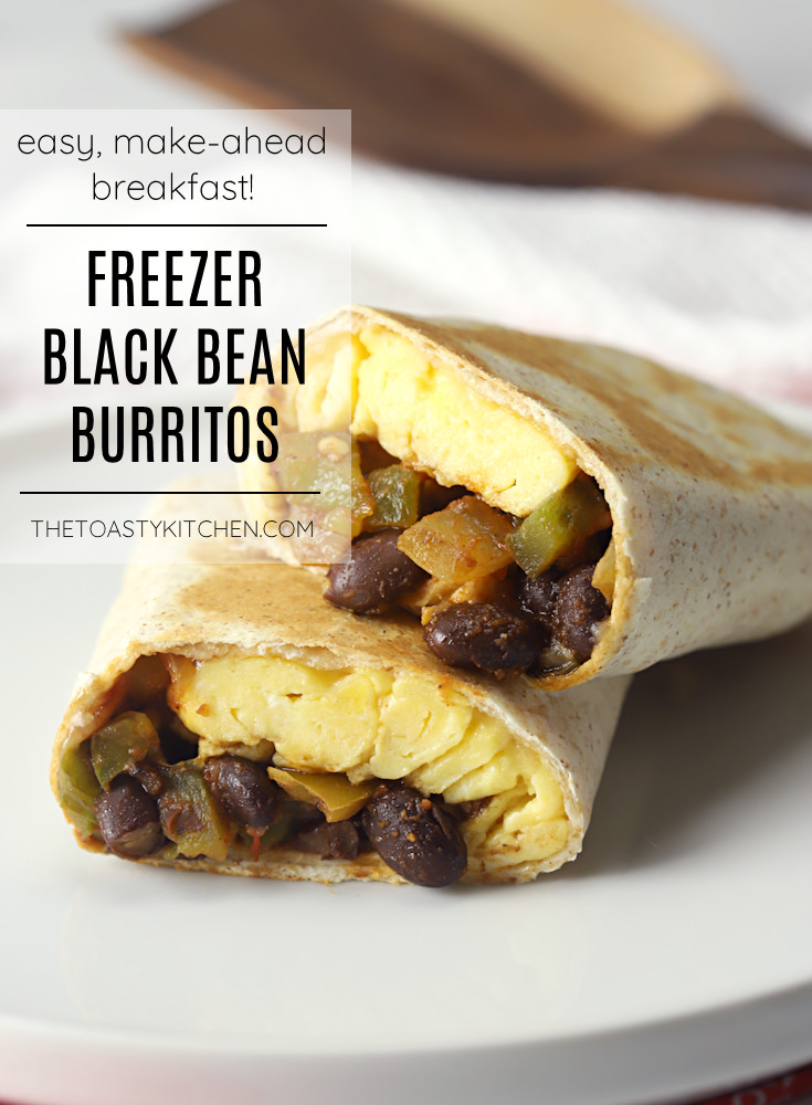 Freezer black bean breakfast burritos recipe.