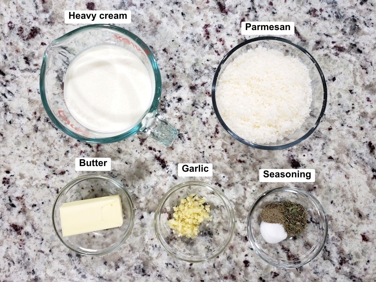 Ingredients on a counter top.