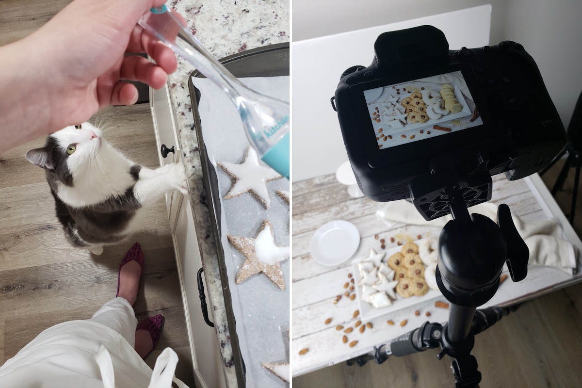 Making and shooting a german cookie recipe.