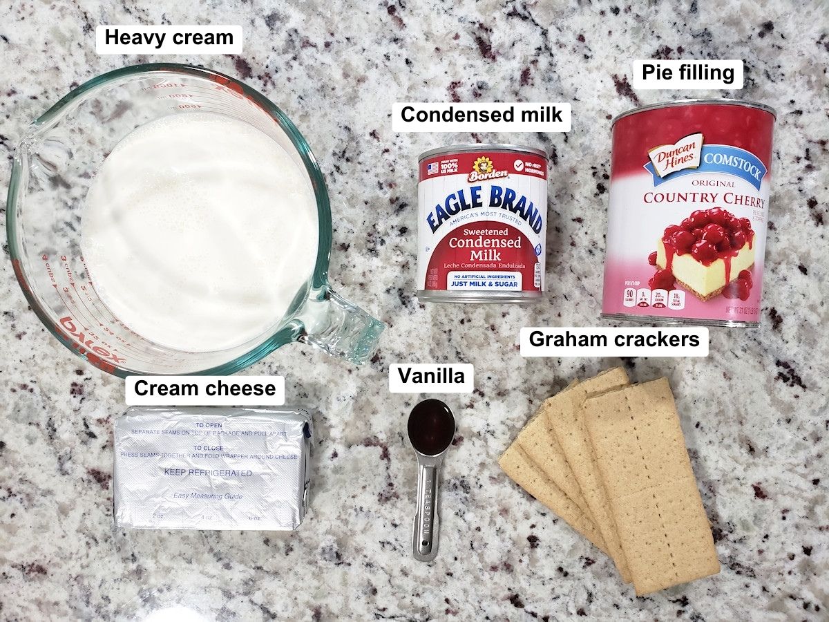 Ingredients on a counter top.