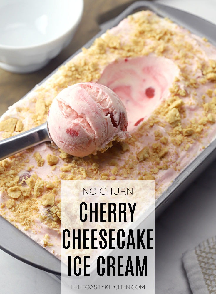 No churn cherry cheesecake ice cream recipe.
