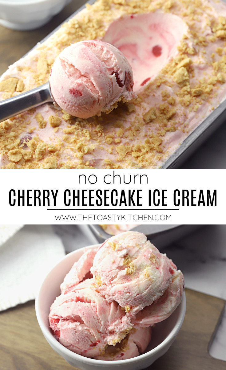 No churn cherry cheesecake ice cream recipe.