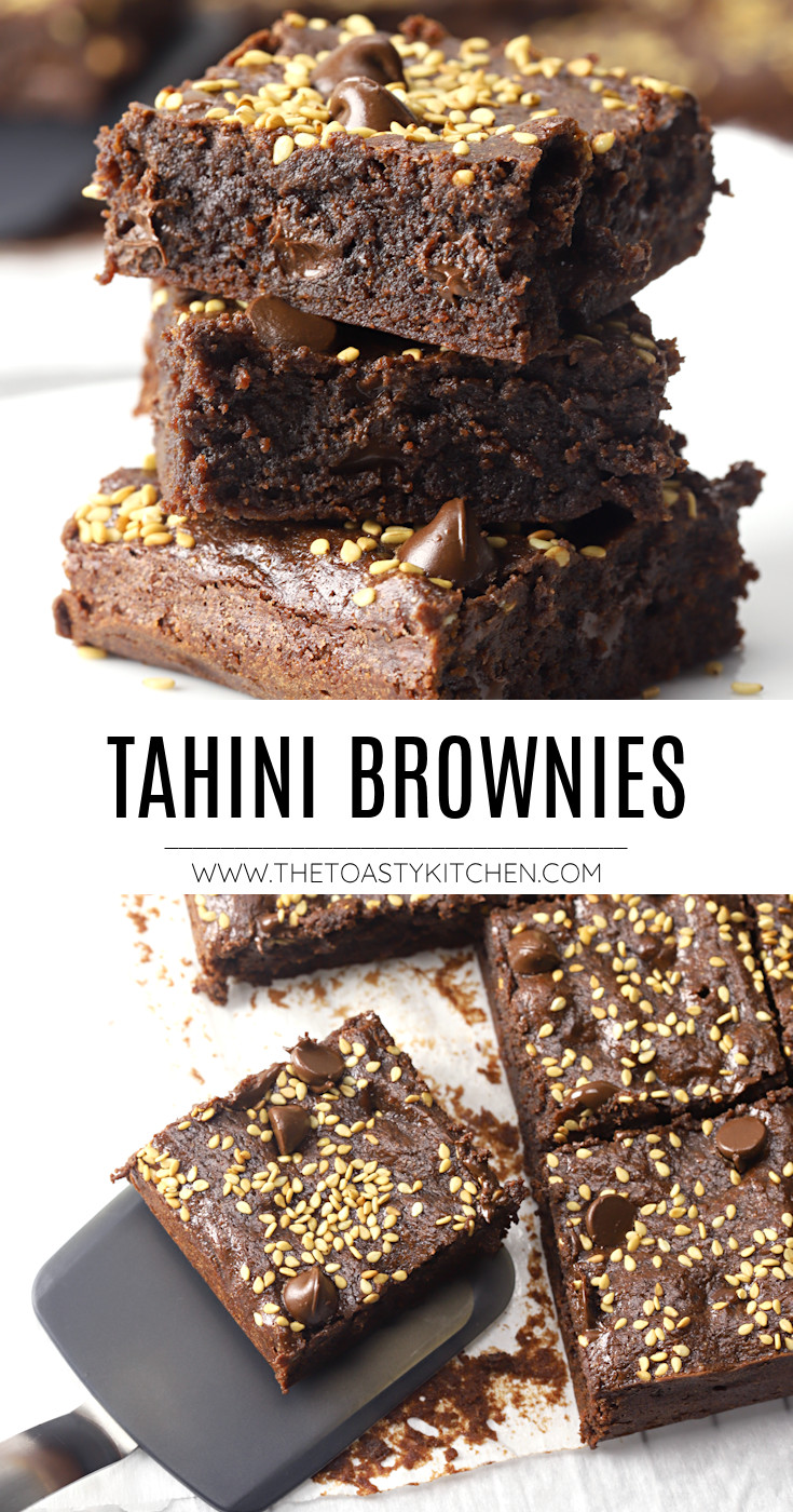 Tahini brownies recipe.