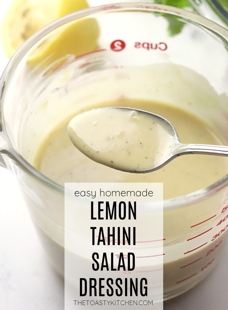 Lemon tahini salad dressing recipe.