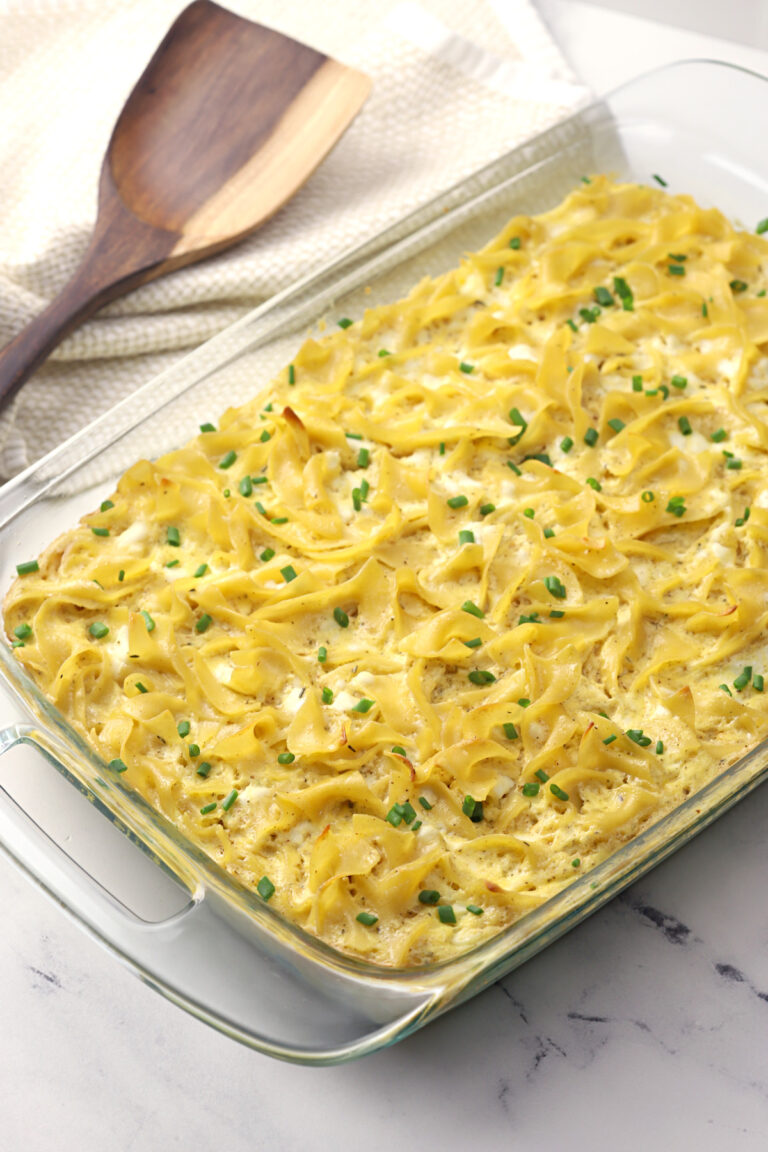 Savory Brown Butter Noodle Kugel - The Toasty Kitchen