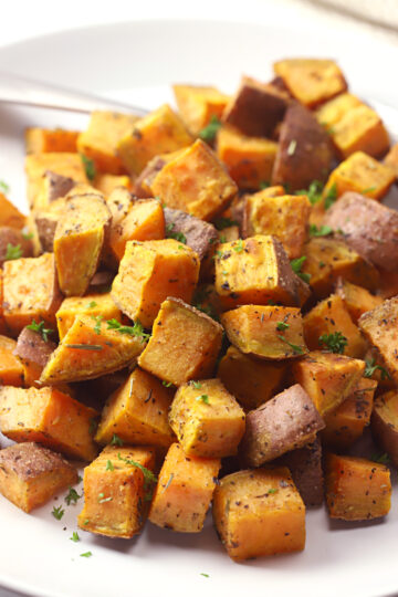 Savory Roasted Sweet Potatoes - The Toasty Kitchen