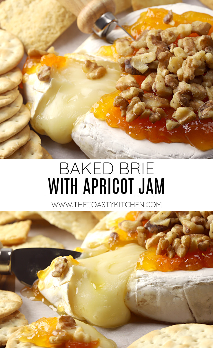 Baked brie with apricot jam recipe.