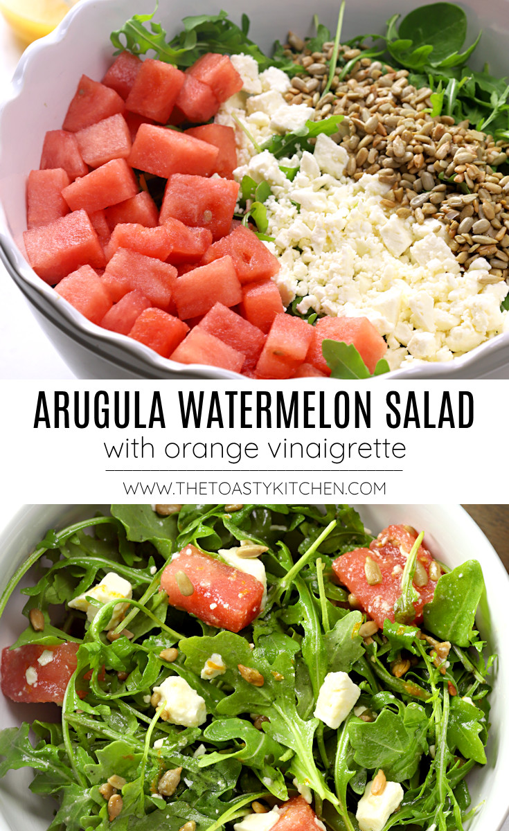 Arugula watermelon salad recipe.