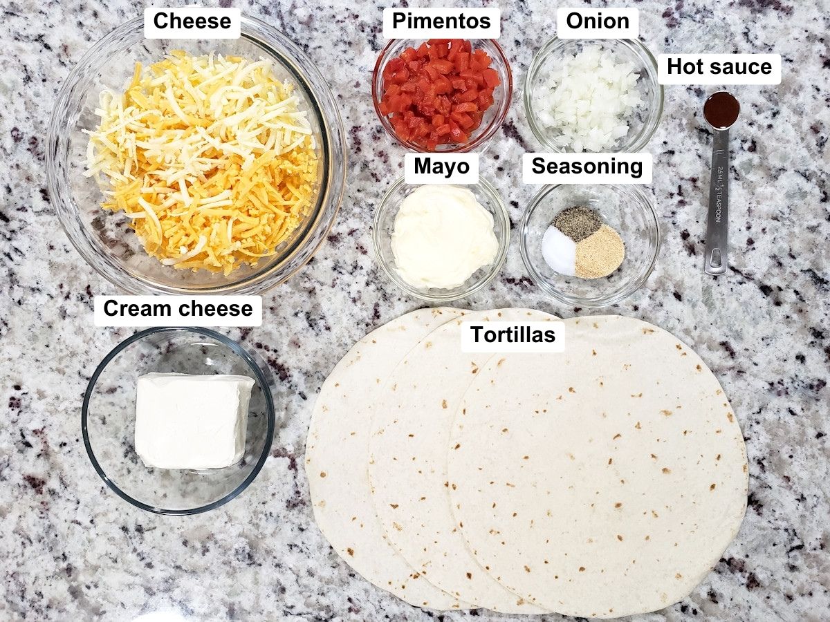 Ingredients on a counter top.