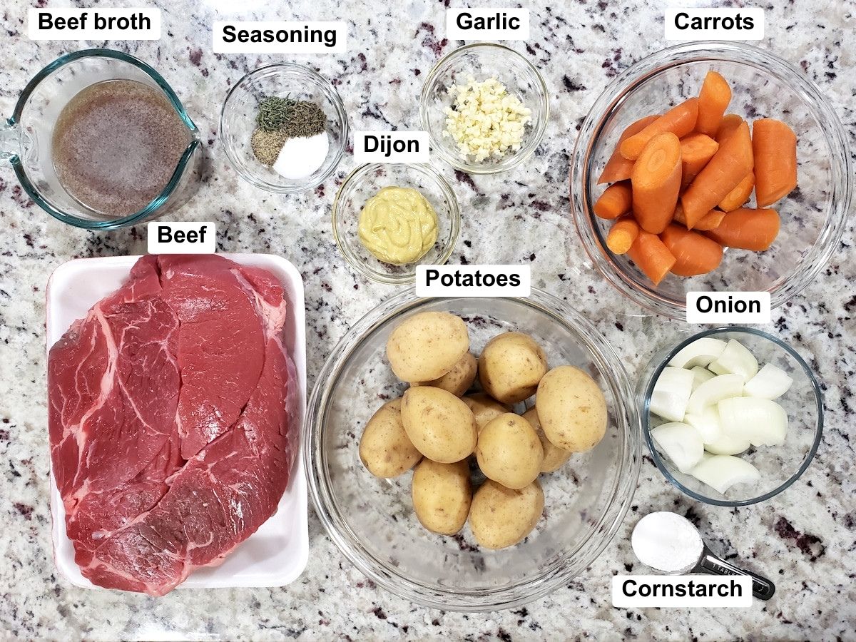 Ingredients on a counter top.