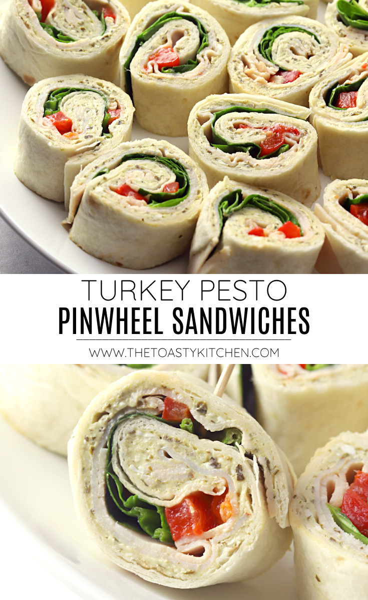 Turkey Pesto Pinwheel Sandwiches recipe.