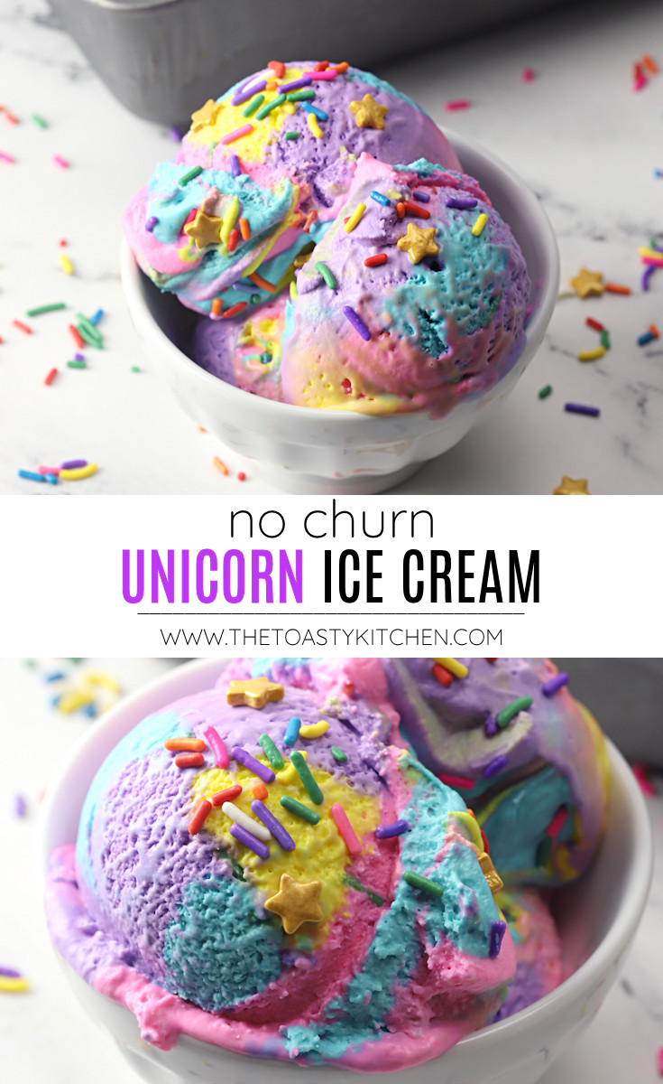 No churn unicorn ice cream recipe.
