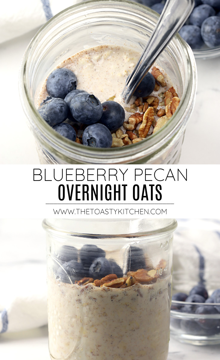 Blueberry pecan overnight oats recipe.