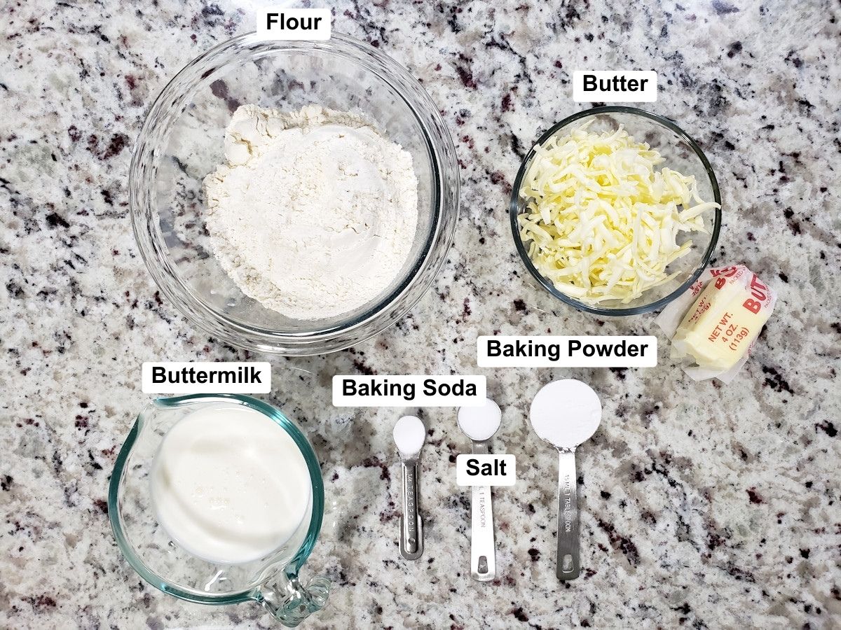 Ingredients on a counter top.