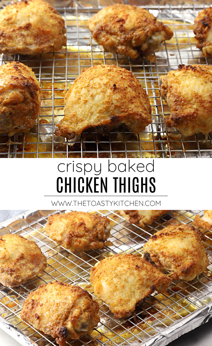 Crispy baked chicken thighs recipe.