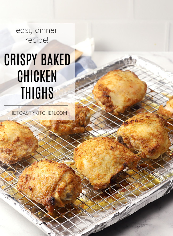 Crispy baked chicken thighs recipe.