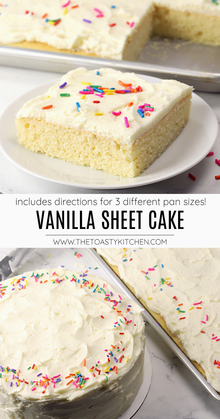 Vanilla sheet cake recipe.