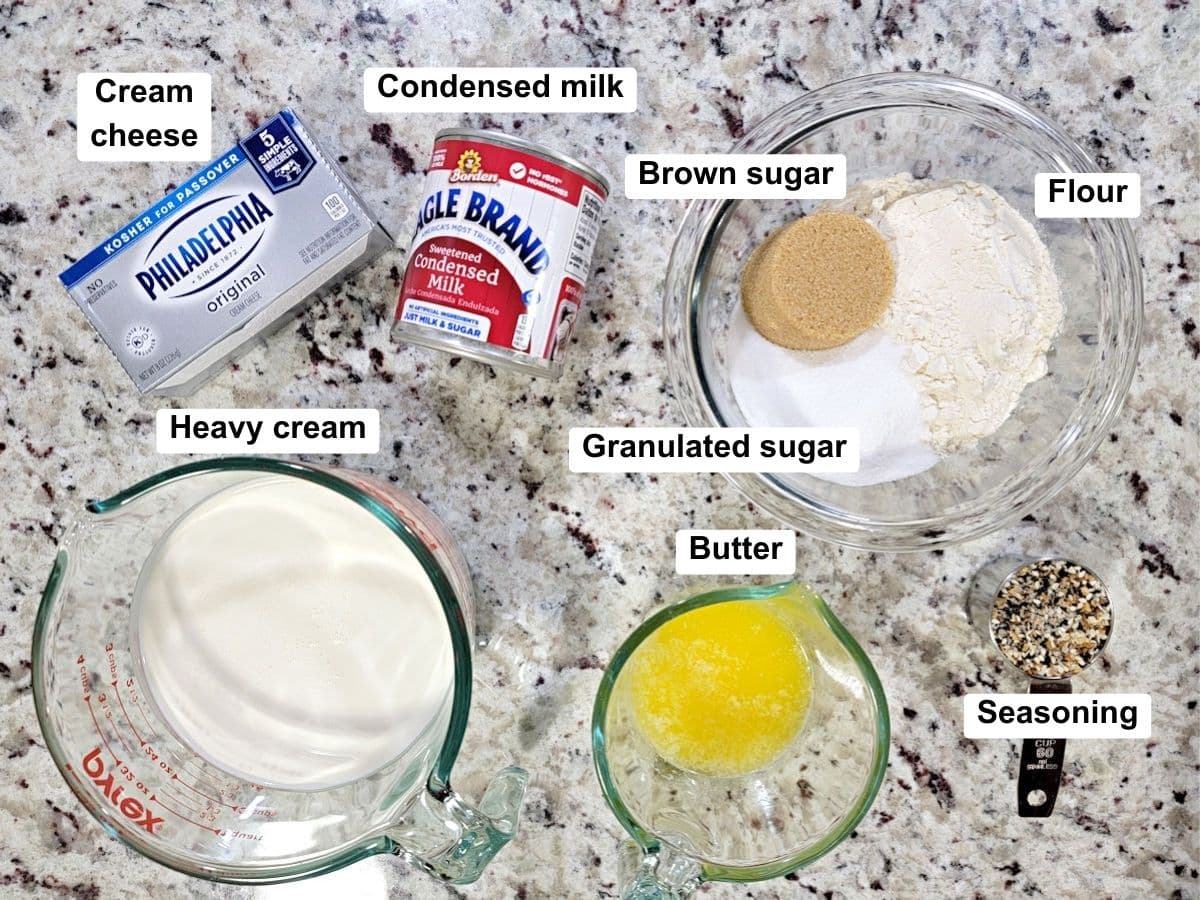 Ingredients on a counter top.