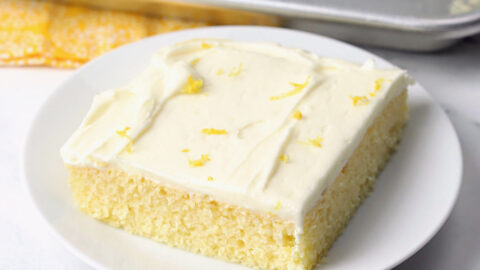 Lemon Sheet Cake - The Toasty Kitchen
