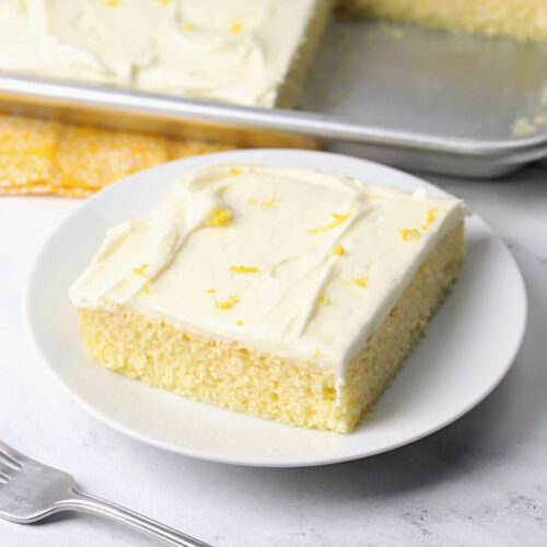 Lemon Sheet Cake - The Toasty Kitchen