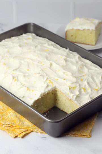Lemon Sheet Cake - The Toasty Kitchen