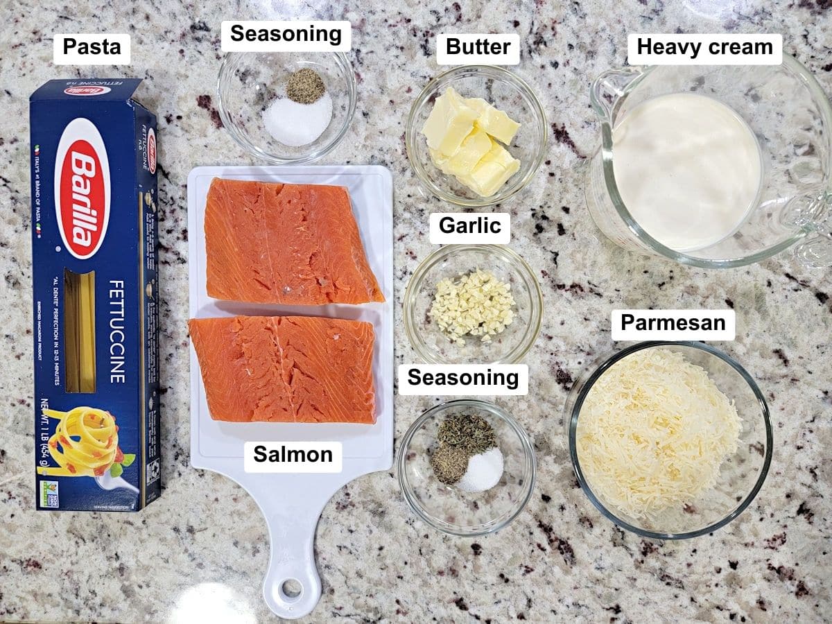 Ingredients on a counter top.