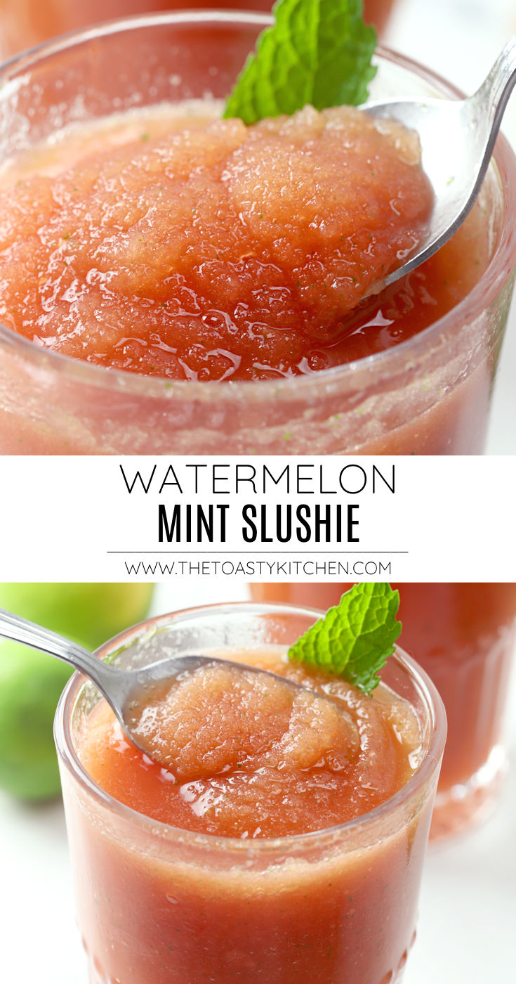 Watermelon mint slushie recipe.