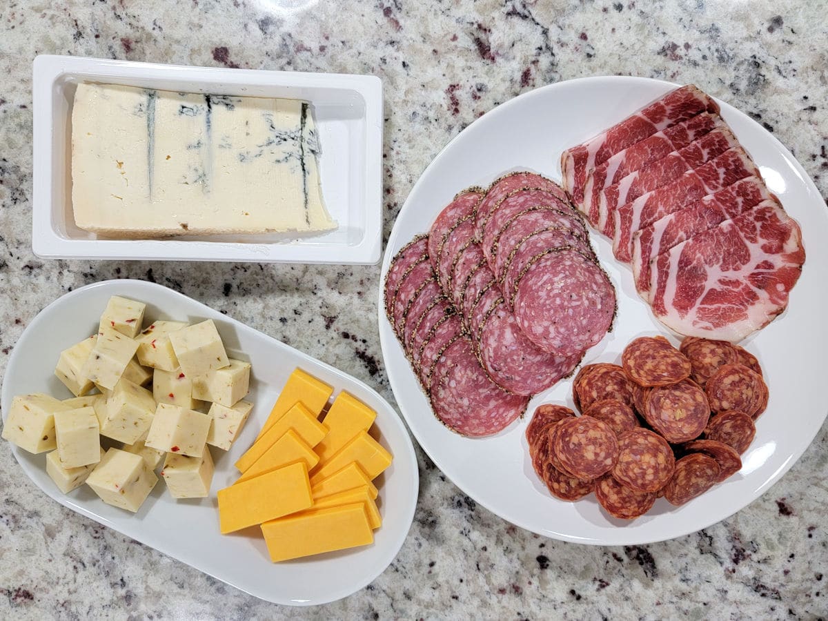 Ingredients on a counter top.