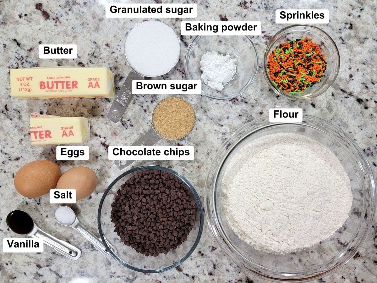 Ingredients on a counter top.