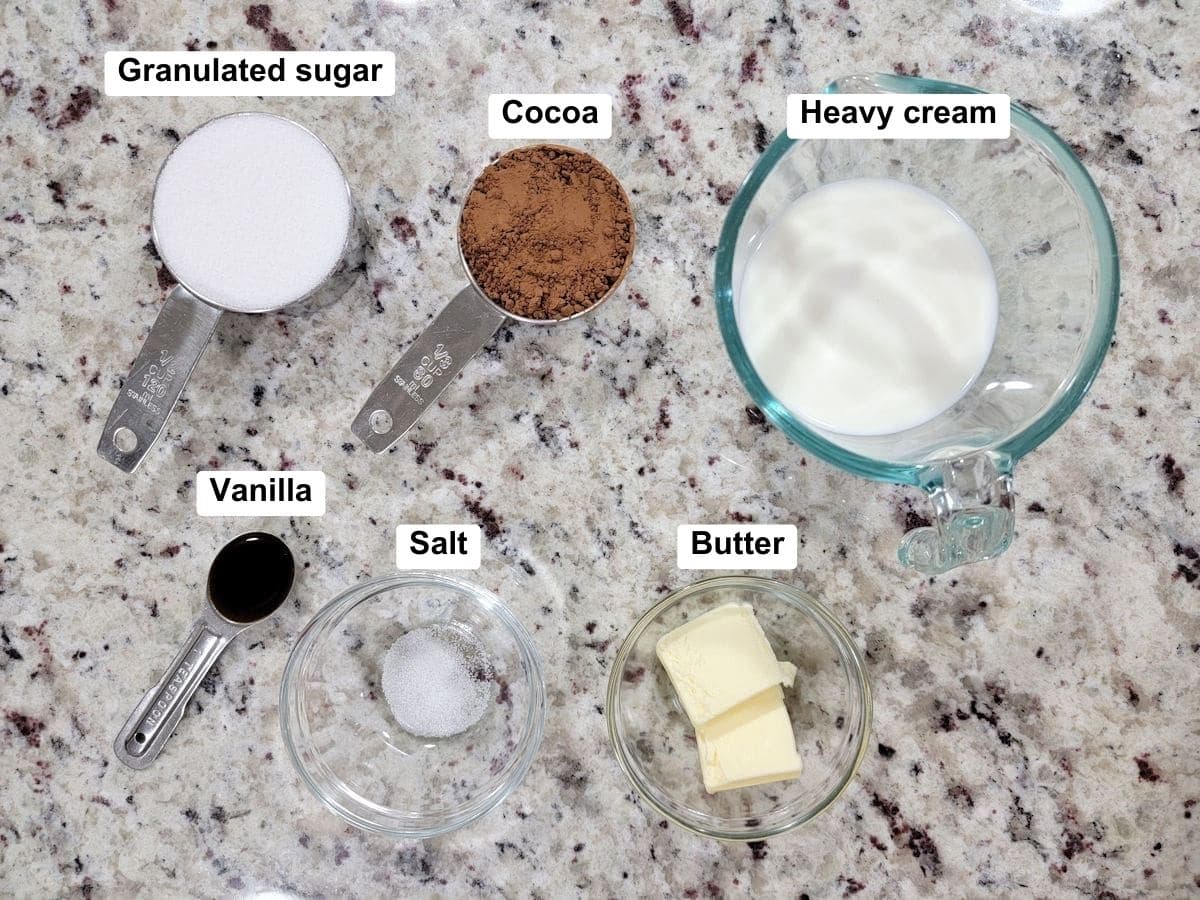 Ingredients on a counter top.