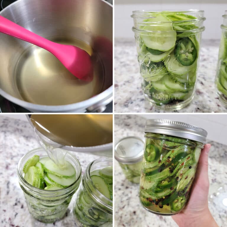 Sweet & Spicy Refrigerator Pickles - The Toasty Kitchen
