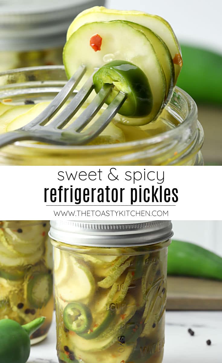 Sweet and spicy pickles recipe.