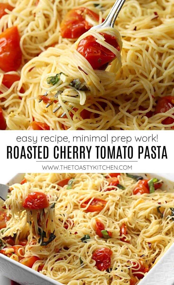 Roasted cherry tomato pasta recipe.