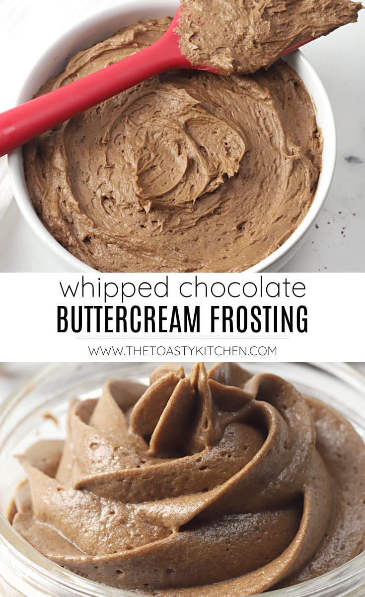 Whipped chocolate buttercream frosting recipe.