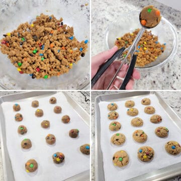 Mini Peanut Butter M&M Cookies - The Toasty Kitchen