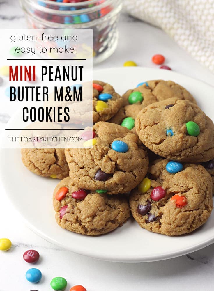 Mini peanut butter M&M cookies recipe.