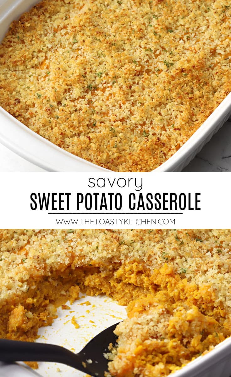 Savory sweet potato casserole recipe.