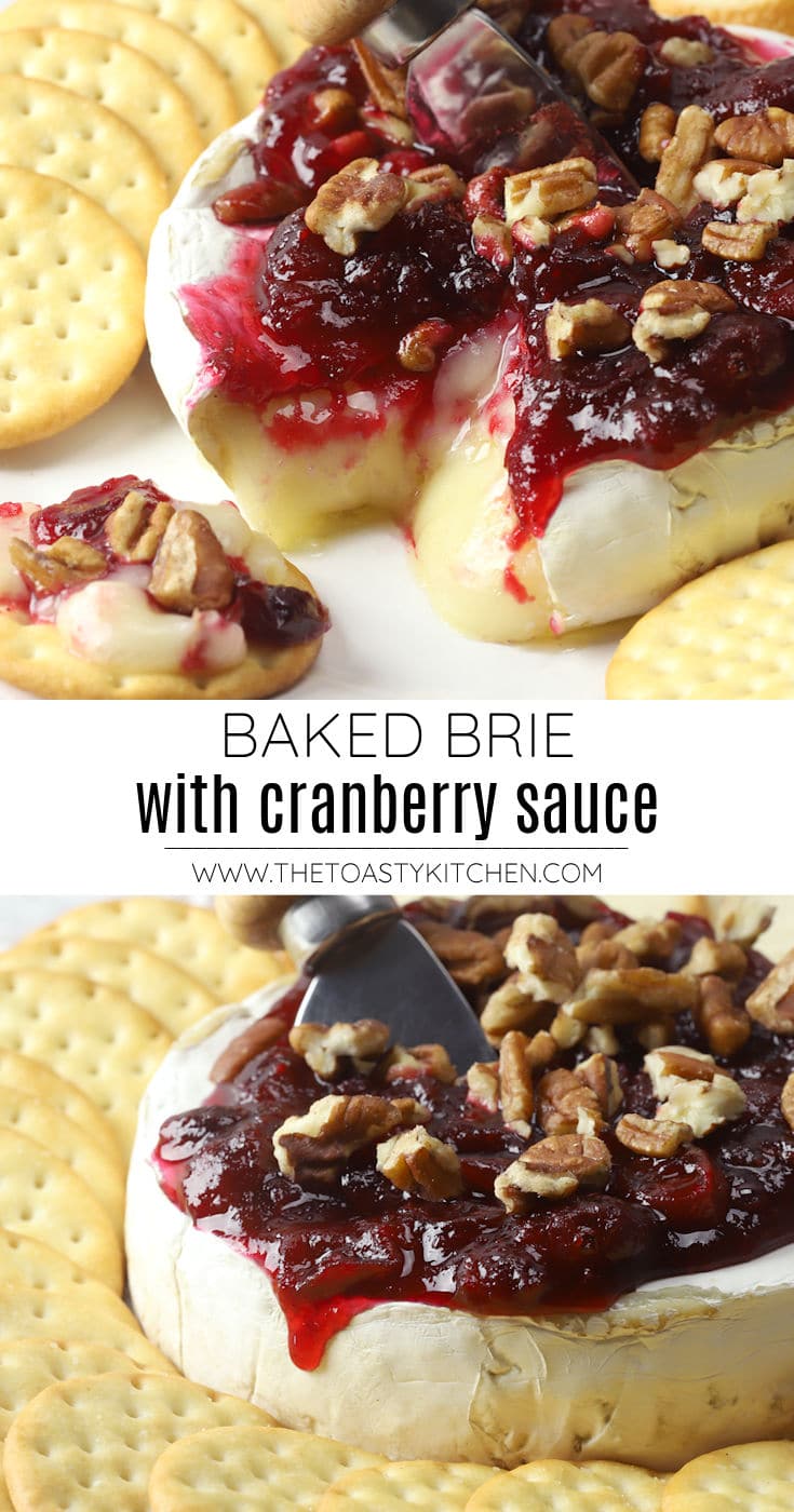 Baked brie with cranberry sauce recipe.
