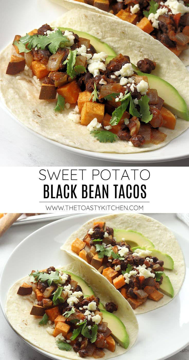 Sweet potato black bean tacos recipe.