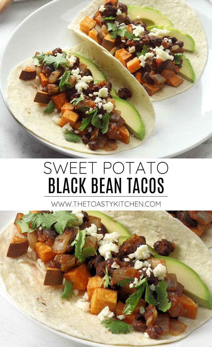 Sweet potato black bean tacos recipe.