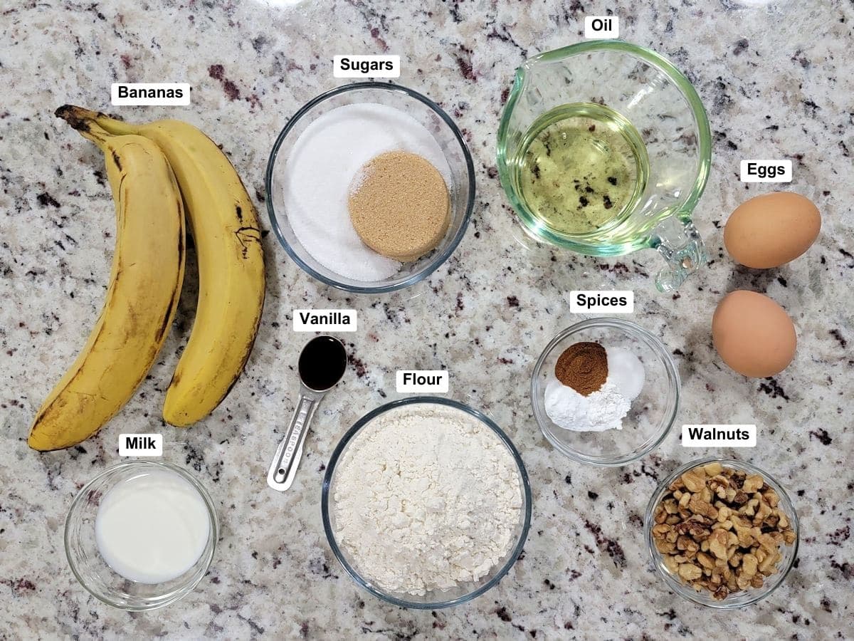 Ingredients on a counter top.