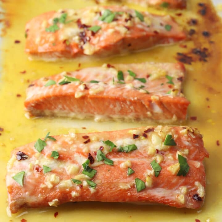 Honey Garlic Baked Salmon - The Toasty Kitchen