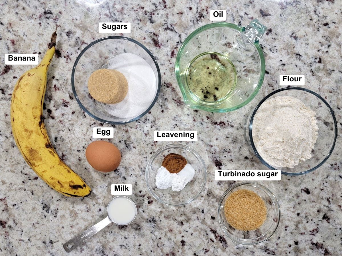 Ingredients on a counter top.