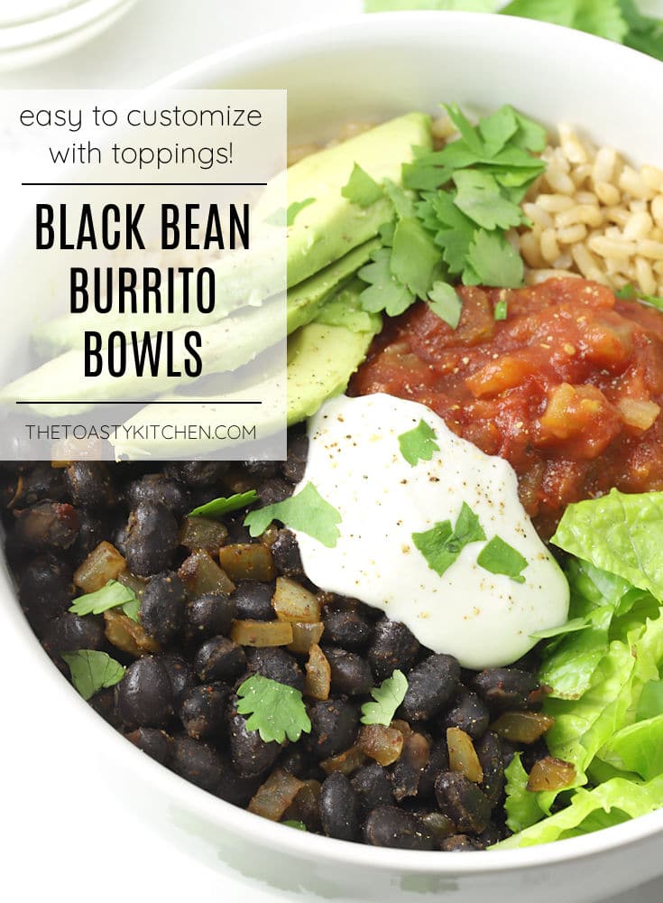 Black bean burrito bowls recipe.