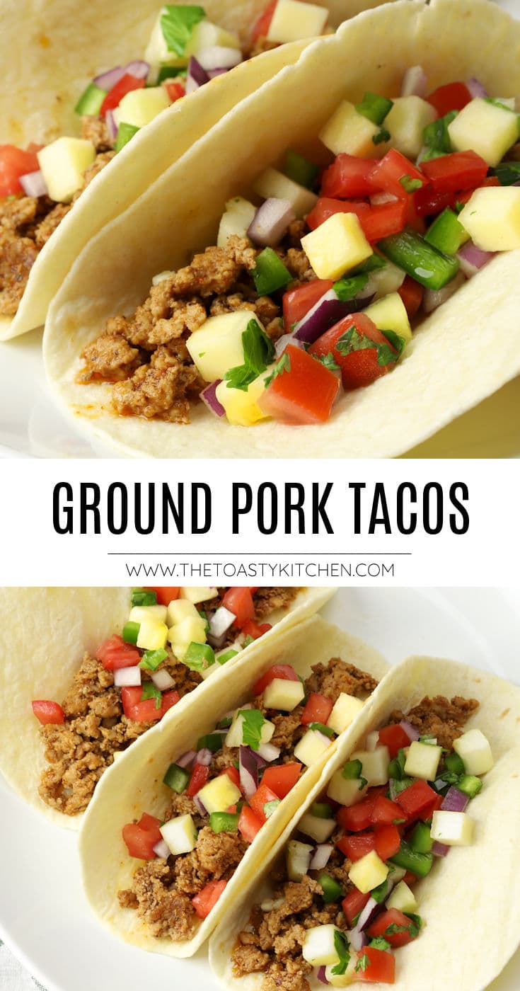 Ground pork tacos recipe.