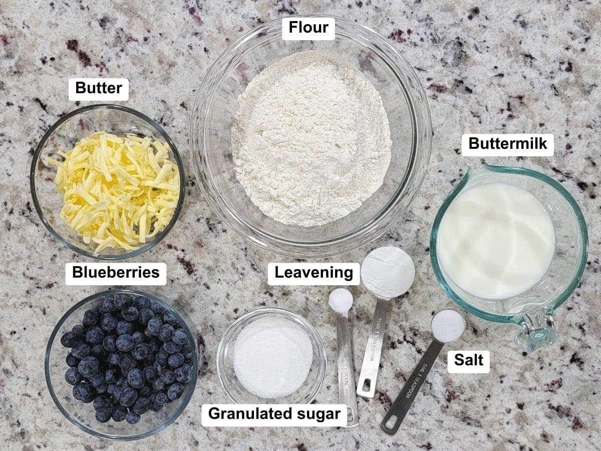 Ingredients on a counter top.