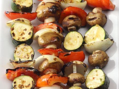 Grilled Vegetable Skewers - Slender Kitchen