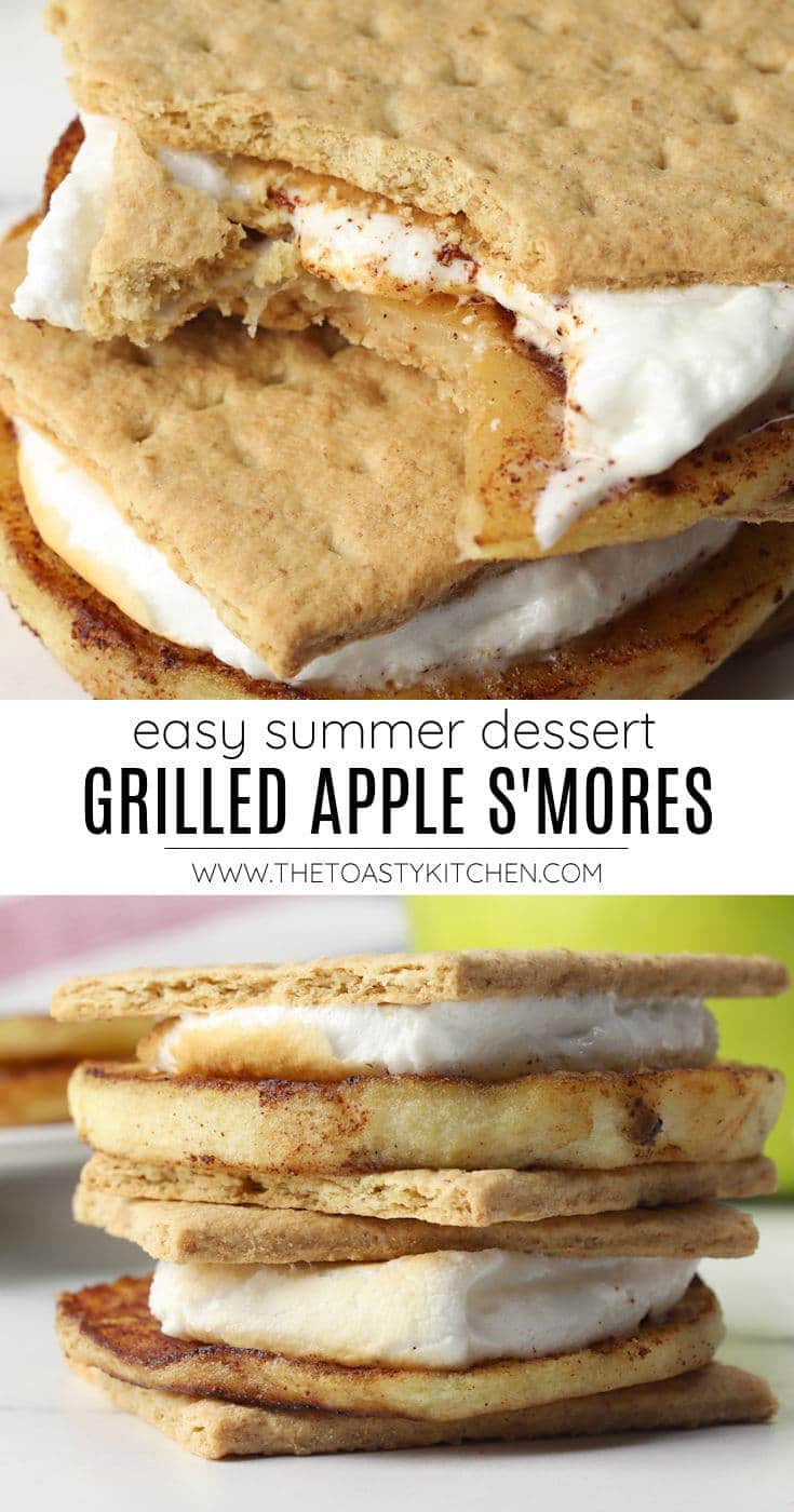 Grilled apple s'mores recipe.