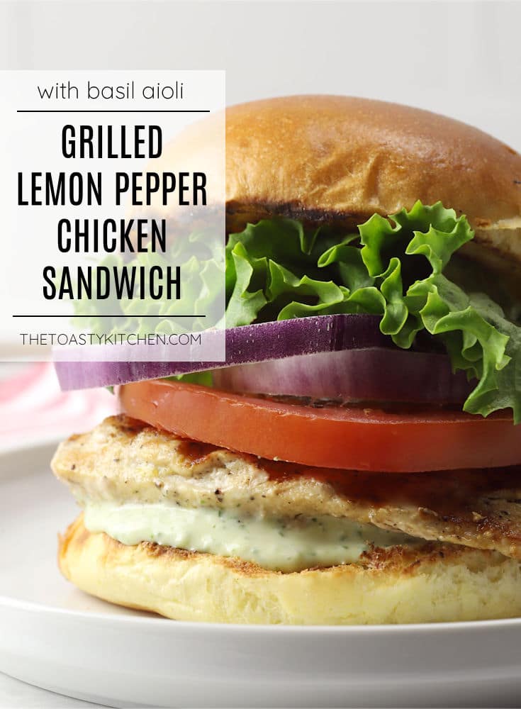 Grilled lemon pepper chicken sandwich recipe.